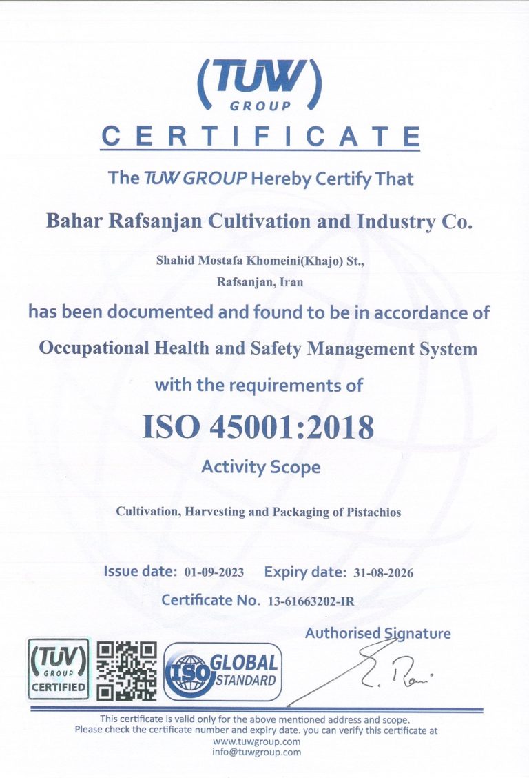 ISO 45001 گواهینامه